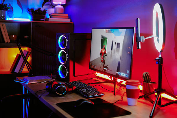 istock Teenage Gamer Live Streaming Video Game in Modern Home Gaming Setup 2222954607