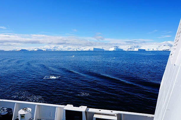 istock Blue Seascape off Cruise Ship Railing, Melchior Islands, Antarctica 2222955351