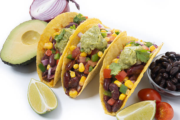 Vegan mexican Taco with beans