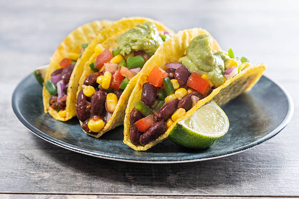 Vegetarian Taco and ingredients