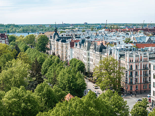 istock Historic Urban Area with Ornate Architecture and Tree Lined Streets 2222958662