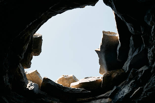 istock Mitato point of view from inside with open roof in Crete, Greece 2222961973