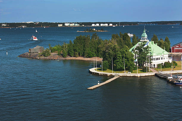 Islands in the Baltic Sea near Helsinki in Finland