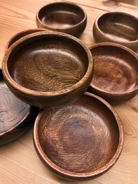 istock Modern wooden food bowls 2222964866