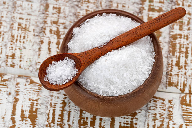 istock Magnesium chloride flakes, ionic mineral compound - Sea salt 2222974367