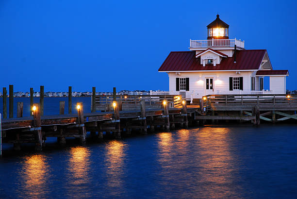 The 205 foot tall Cape Hatteras lighthouse was built in 1870