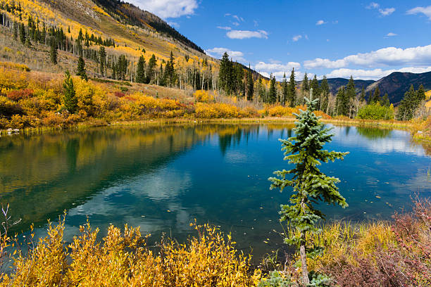 Pearl Pass, Colorado, USA, Sept. 29, 2024: Landscape, a beautiful lake on the mountain top.