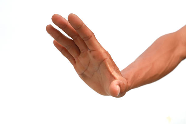 hand pose hold something isolated on white