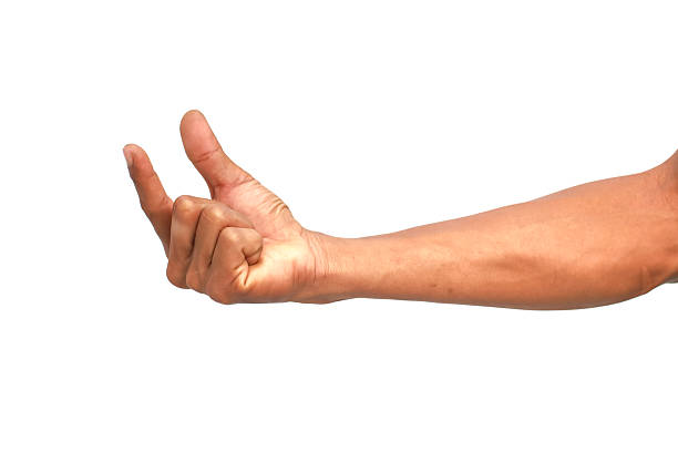 istock Hand gesture showing small size or pinch, isolated on white background for visual representation 2222991613