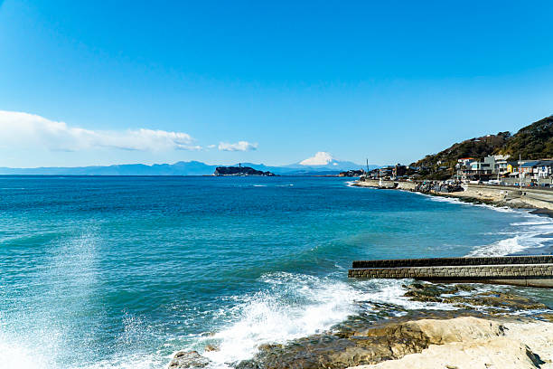 istock Enoshima Shonan Beach and Mt. Fuji. 2222994538