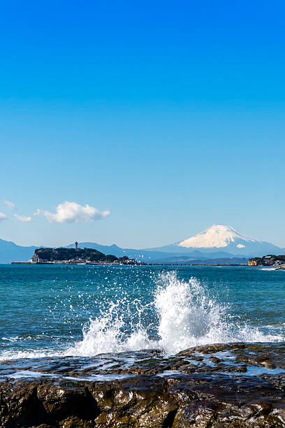 istock Enoshima Shonan Beach and Mt. Fuji. 2222994553