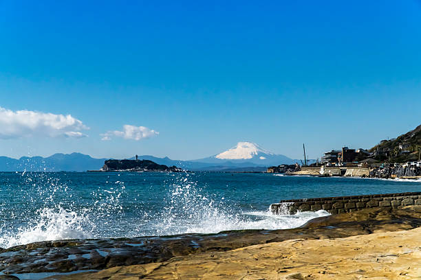 istock Enoshima Shonan Beach and Mt. Fuji. 2222994581