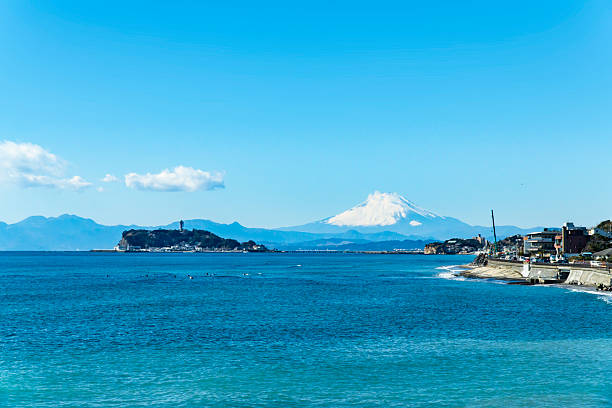 istock Enoshima Shonan Beach and Mt. Fuji. 2222994613