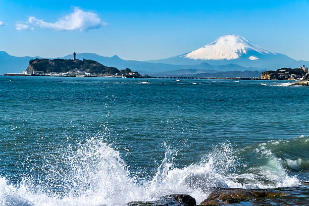 istock Enoshima Shonan Beach and Mt. Fuji. 2222994619