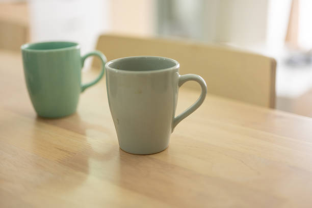 Two coffee mugs on the table