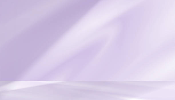 istock Purple Background,Studio Room with Abstract light,Leaves Shadow on Floor and Wall for Autumn Product Present.Backdrop Pastel Colour Gradient platform 3d Podium Display,Vector illustration banner 2222999739