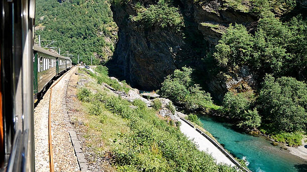 istock Norwegian Landscape Seen from Scenic Train Window 2223003401