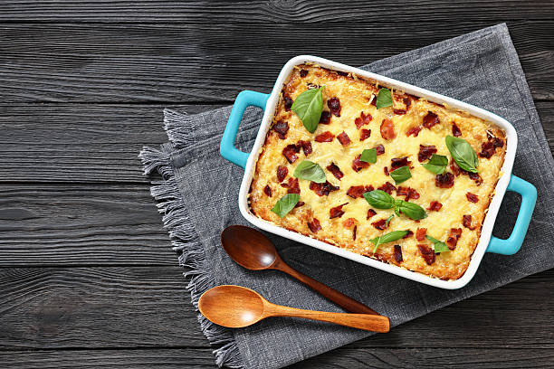 istock twice baked potato casserole in a baking dish 2223006618