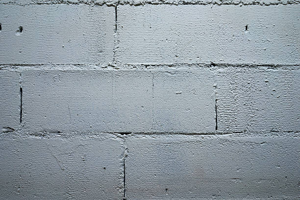 istock Close up design and decoration of white block wall 2223013094