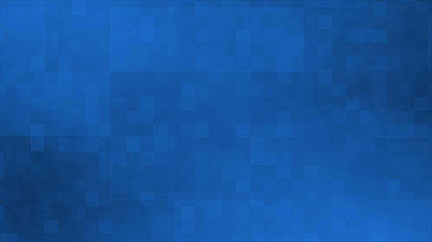 Royal blue color slow motion hi-tech geometrical background, box pattern looped futuristic background