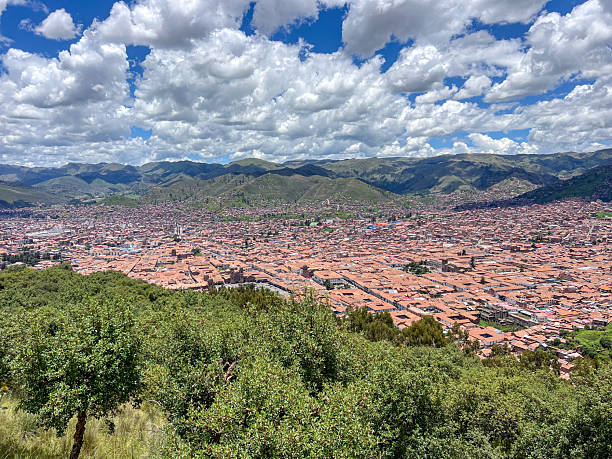 istock Panoramic View of Cusco City Surrounded by Mountains 2223016893