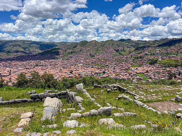 istock Ancient Ruins Overlooking Cusco City in Mountain Valley 2223016903