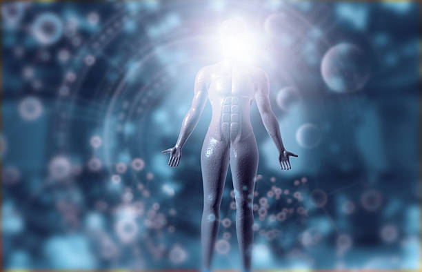 istock Human body anatomy on abstract scientific background 2223019489