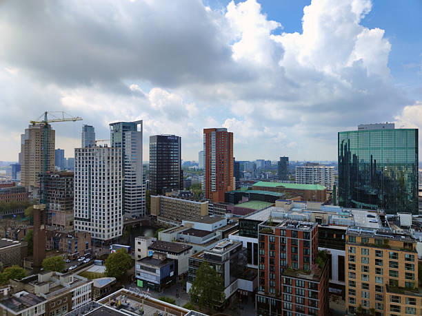 landscape of Rotterdam city