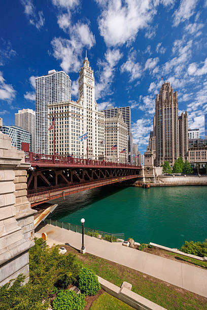 istock Vibrant sunny view of Chicago downtown skyline under a blue sky 2223021581