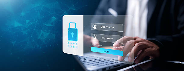 istock Businessman typing on laptop with virtual login interface overlay showing username, password, and security lock. Concept of data protection, identity verification, and cybersecurity. 2223024045