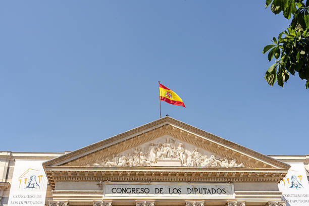 istock Spanish parliament building in Madrid, Spain 2223030489