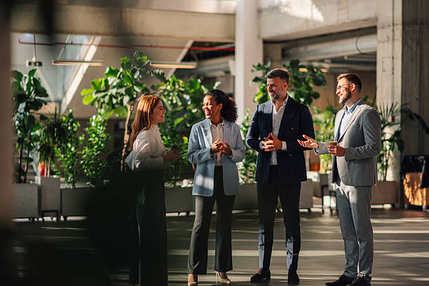istock Business people talking during informal meeting in modern office 2223035247