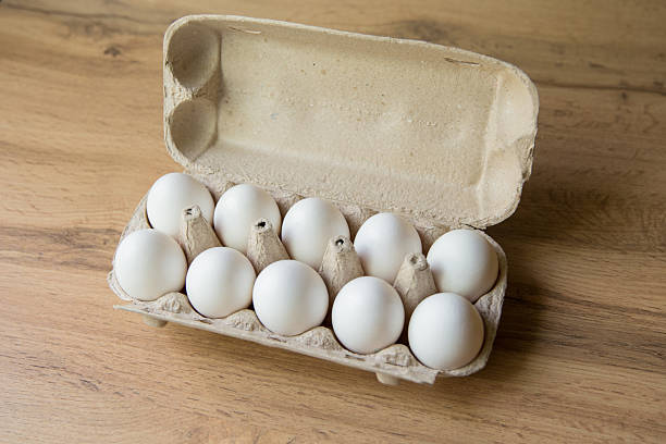 istock Carton of Fresh White Chicken Eggs 2223037844