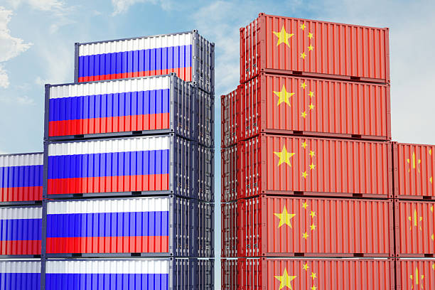 istock Russia China Export Containers Representing Global Logistics And Geopolitical Commerce 2223040101