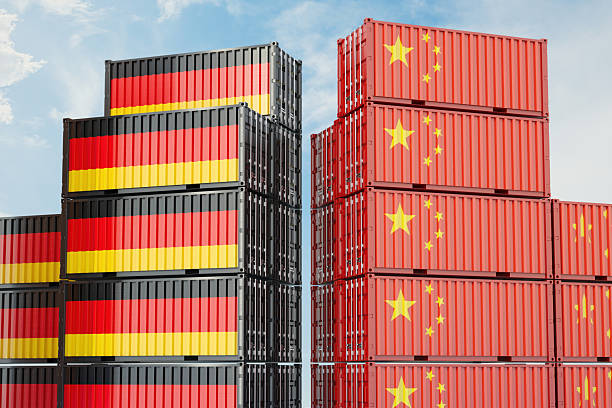 istock Germany and China Trade Relations Concept With Shipping Containers 2223043305