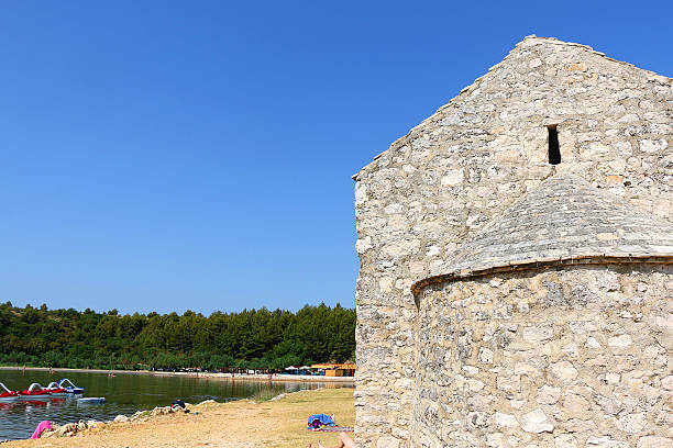 Beautiful Nekic beach in Posedarje, Croatia.