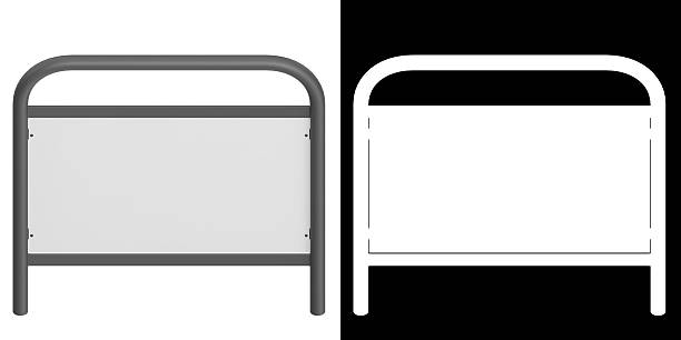 istock Curved advertising pedestrian safety barrier 2223045612