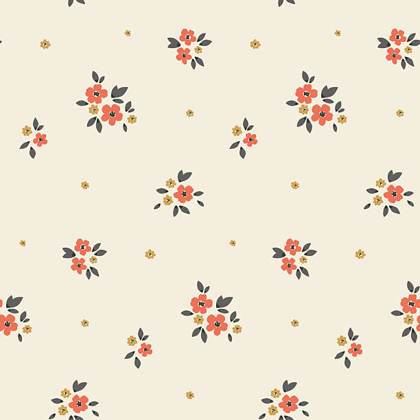 Seamless floral pattern, liberty ditsy print of mini pretty daisies. Cute botanical design of small hand drawn flowers, tiny leaves, simple bouquets in country fashion motif. Vector illustration.