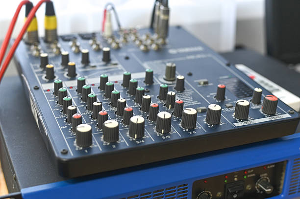 istock Modern music mixing console, essential tool for professional sound production. 2223052445