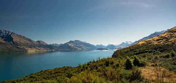 istock Teal lake between Mountains near Queenstown 2223053536