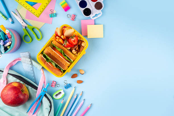 istock Back to school. Healthy school meal background 2223057461