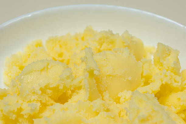Butter block in its open packaging