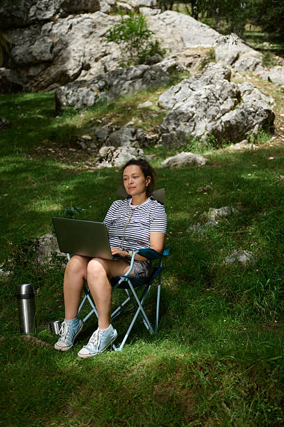 istock Relaxing in Nature While Working on a Laptop Outdoors 2223069835