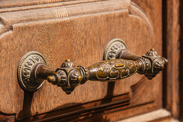 Beautiful Vintage Brass Handle At An Old Door - Seen In Montepulciano, Tuscany