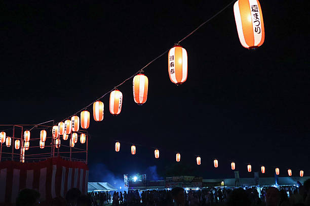 istock Lanterns hanging from a festival yagura 2223077100