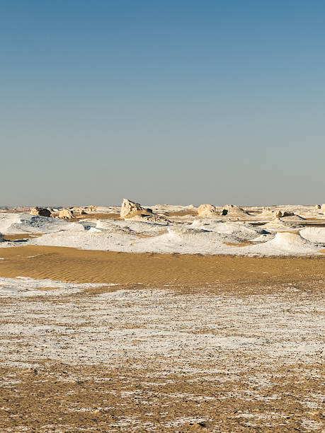 istock White rock formations and sand dunes in Egypt's White Desert, natural desert landscape 2223077604