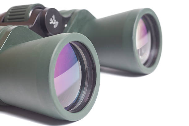 istock Green military binoculars isolated on white background. 2223083421