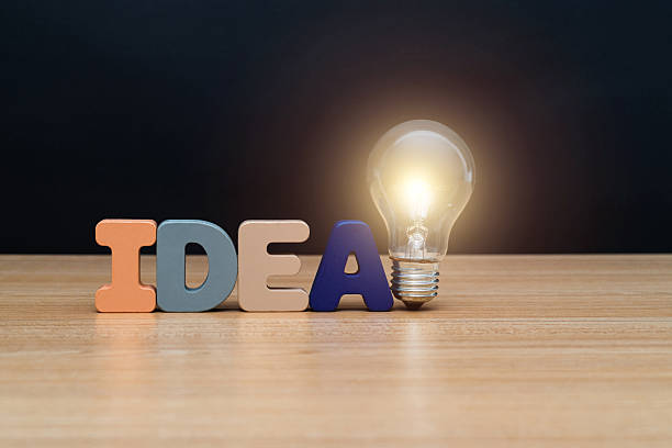 istock Light bulb and wooden word idea on the table 2223084718