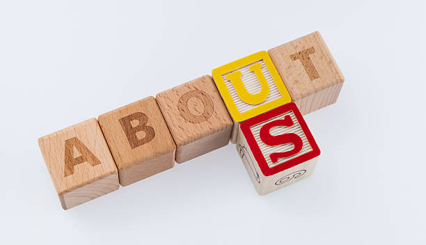 istock Wooden block shapes with word about us 2223084765