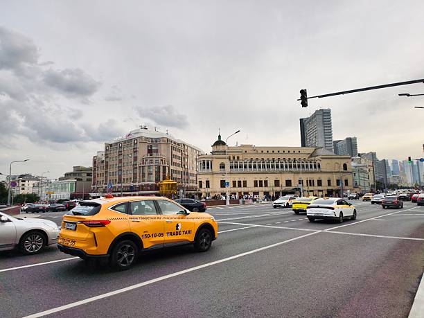 Moscow, Russia - June 28, 2025: Traffic on Moscow streets